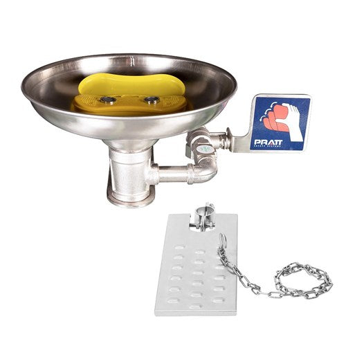 Emergency Safety Eye/Face Wash Wall Mounted, Hand and Foot Operated, with Bowl