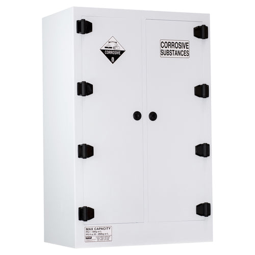 250L Polypropylene Corrosive Chemical Storage Cabinet - Dual Compartment