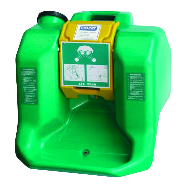 Pratt Emergency Eye Wash - Gravity Fed Portable Unit 55L, Portable Eye & Body Wash - DG Safety