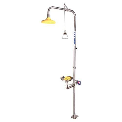 Pratt Combination Safety Shower & Eye Face Wash Hand Operated with bowl