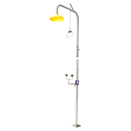 Pratt Combination Safety Shower & Eye Wash Hand Operated