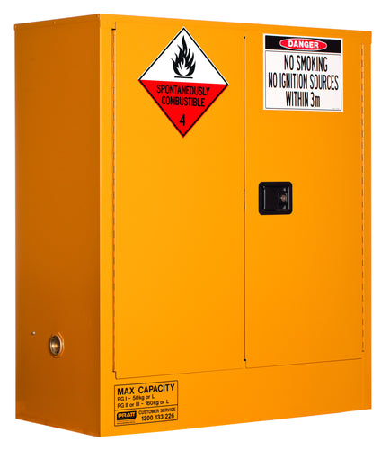 160L Class 4 Hazardous Goods Storage Cabinet 2 Shelf, Class 4 Cabinets - DG Safety