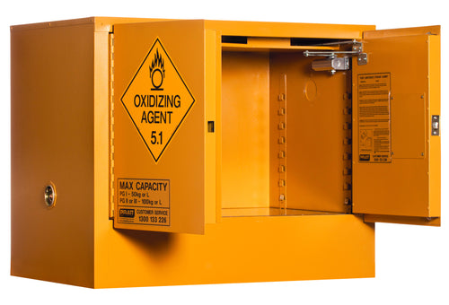 100L Oxidising Agent Dangerous Goods Storage Cabinet, Oxidising Agents - DG Safety