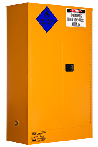 250L Class 4 Hazardous Goods Storage Cabinet 3 Shelf, Class 4 Cabinets - DG Safety