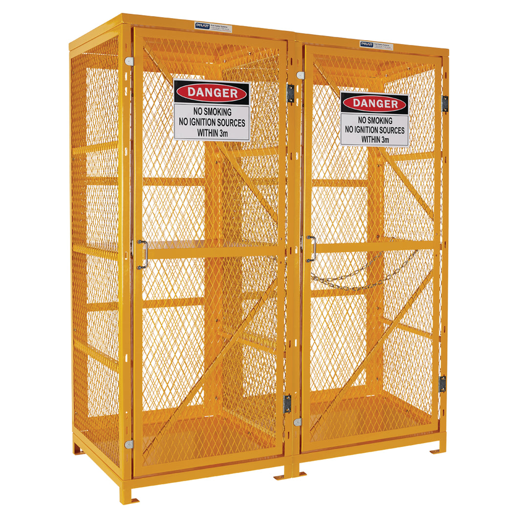 Gas Cylinder Cage - 8 Fork Lift and 9 G size cylinders - Flat Packed
